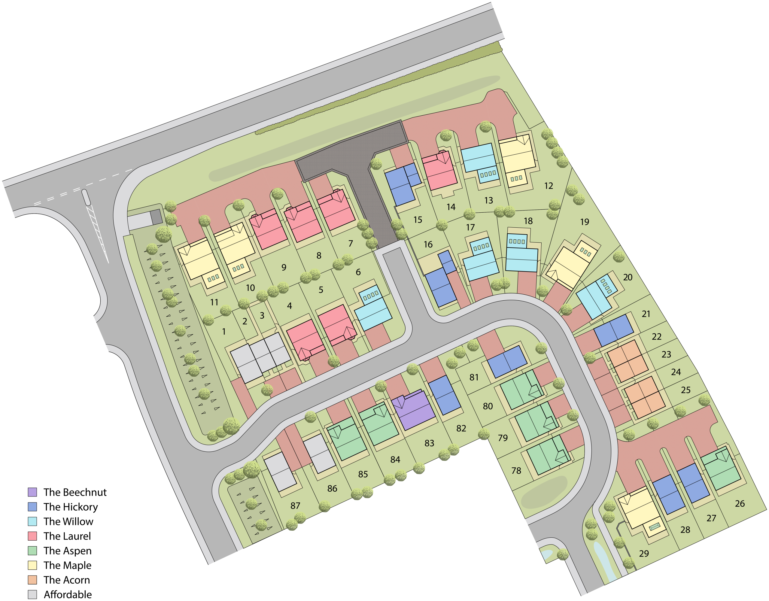 Stephenson Mews, Urlay Nook Site Layout