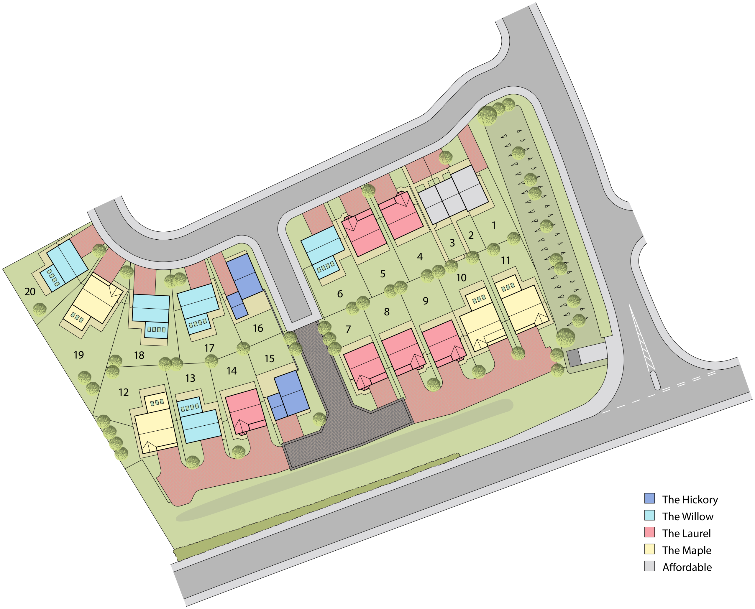 Stephenson Mews, Urlay Nook Site Layout